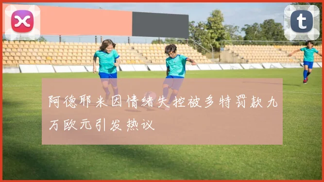 阿德耶米因情绪失控被多特罚款九万欧元引发热议
