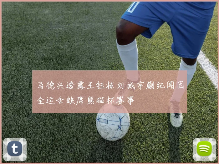 马德兴透露王钰栋刘诚宇蒯纪闻因全运会缺席熊猫杯赛事
